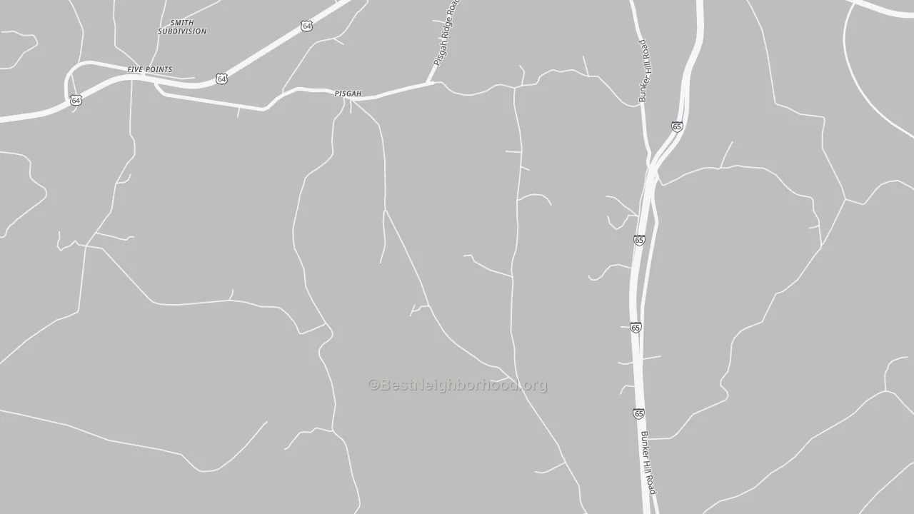 Transit Grade map of Pisgah, TN