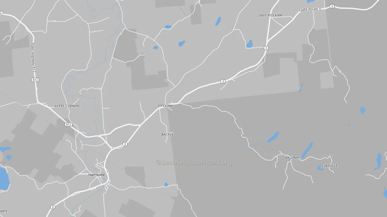 Transit Grade map of Pitcairn, NY