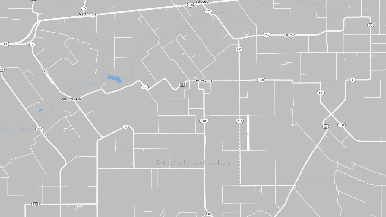 Transit Grade map of Pitreville, LA