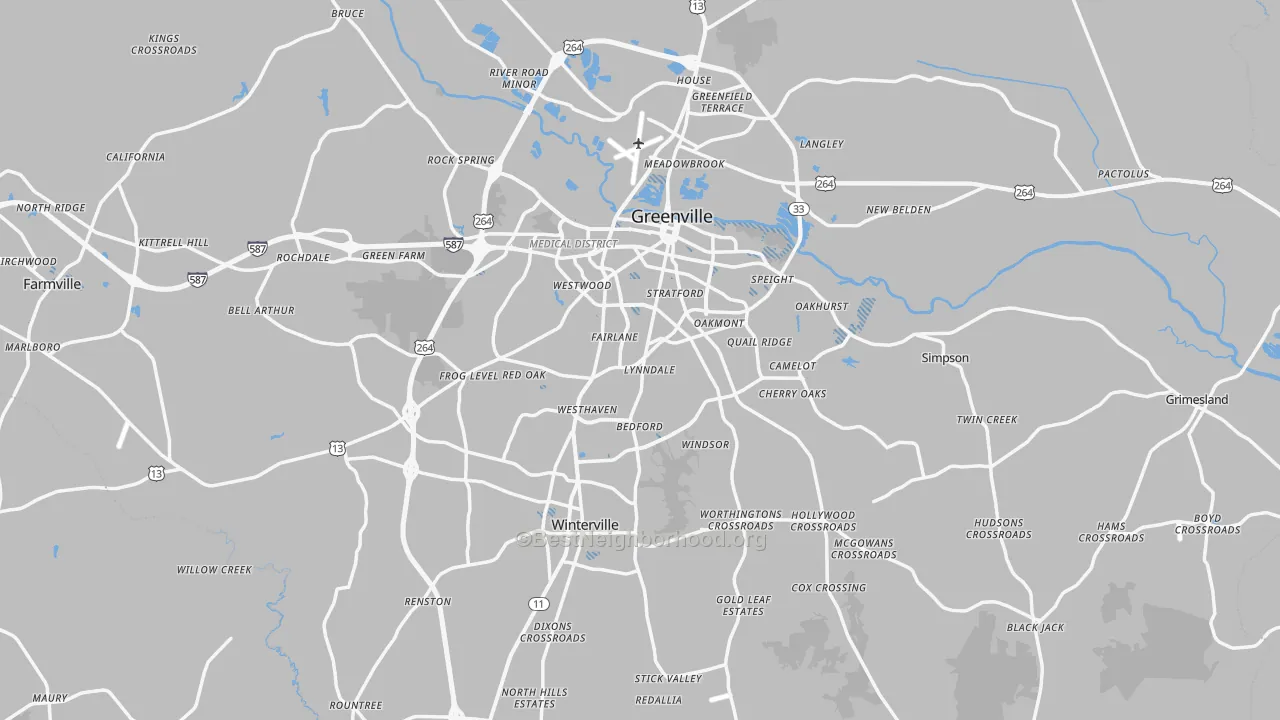 Transit Grade map of Pitt County, NC