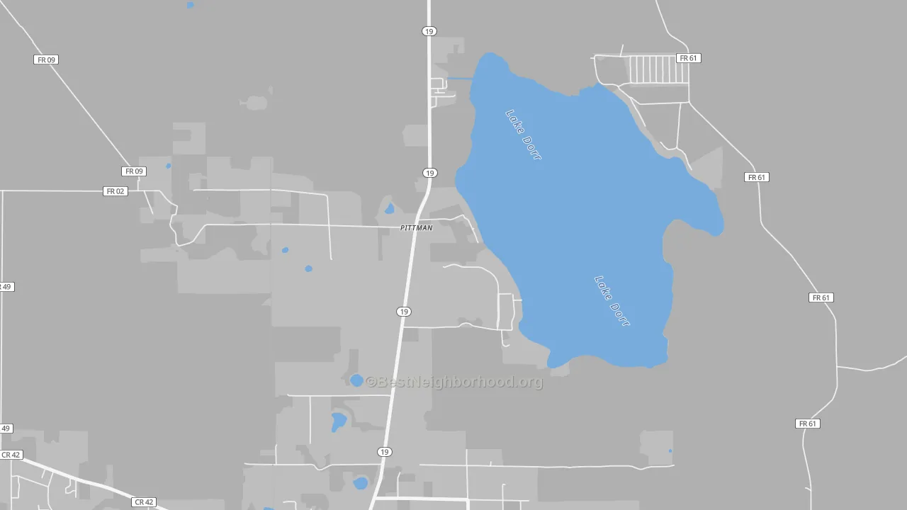 Transit Grade map of Pittman, FL