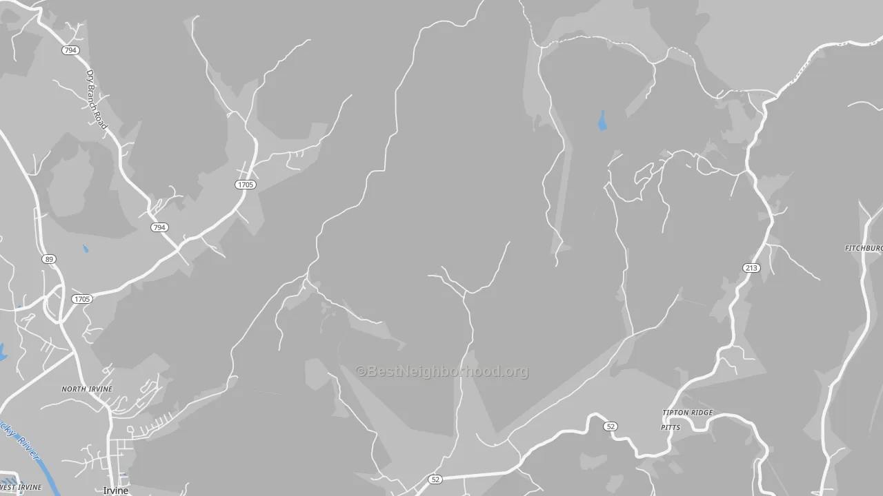 Transit Grade map of Pitts, KY