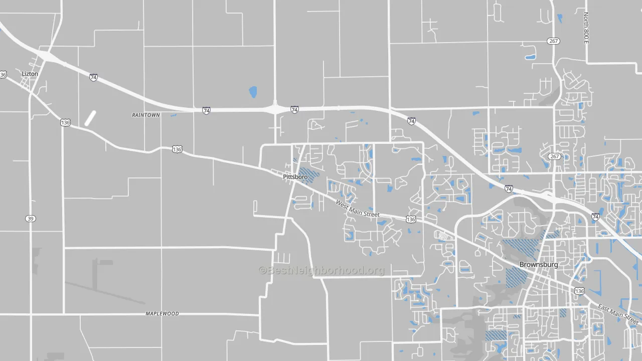 Transit Grade map of Pittsboro, IN
