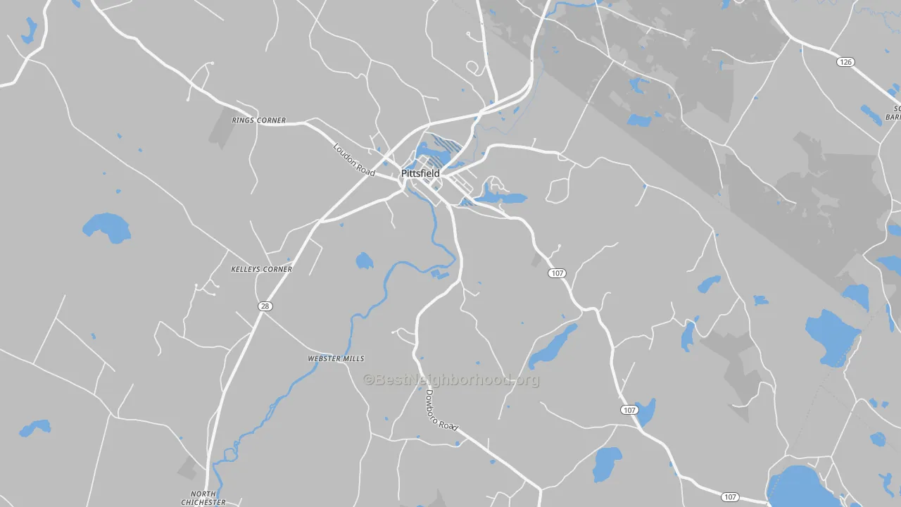 Transit Grade map of Pittsfield, NH