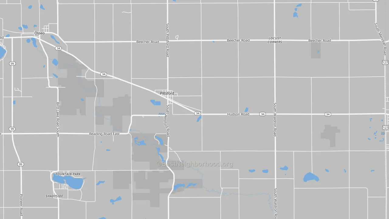 Transit Grade map of Pittsford, MI