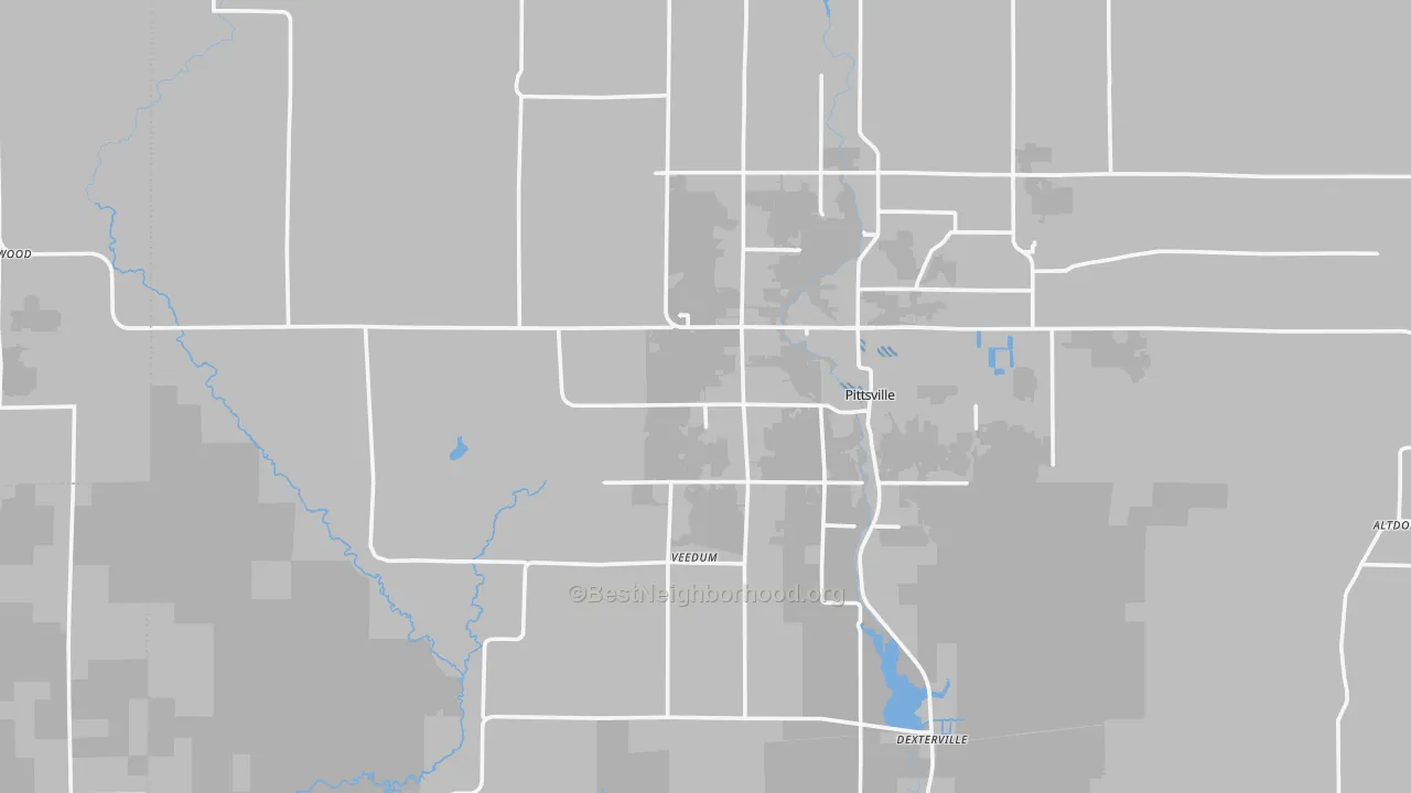 Transit Grade map of Pittsville, WI