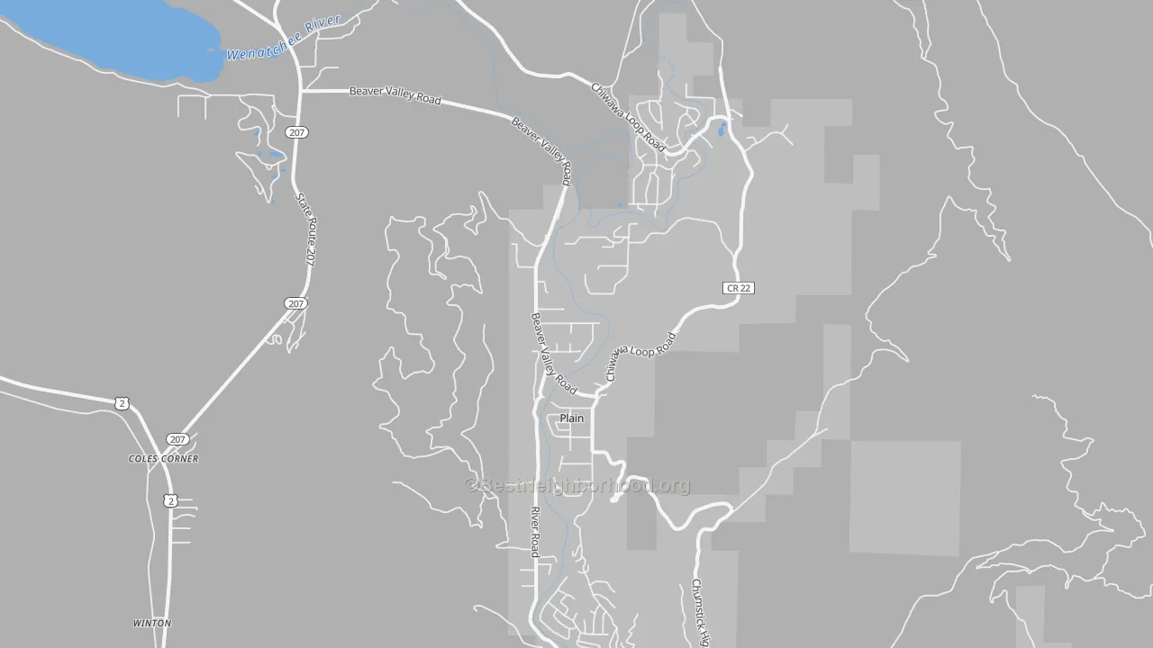 Transit Grade map of Plain, WA