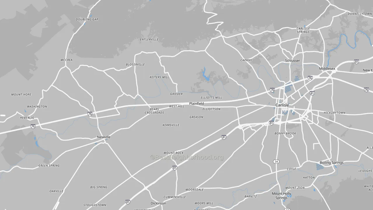 Transit Grade map of Plainfield, PA