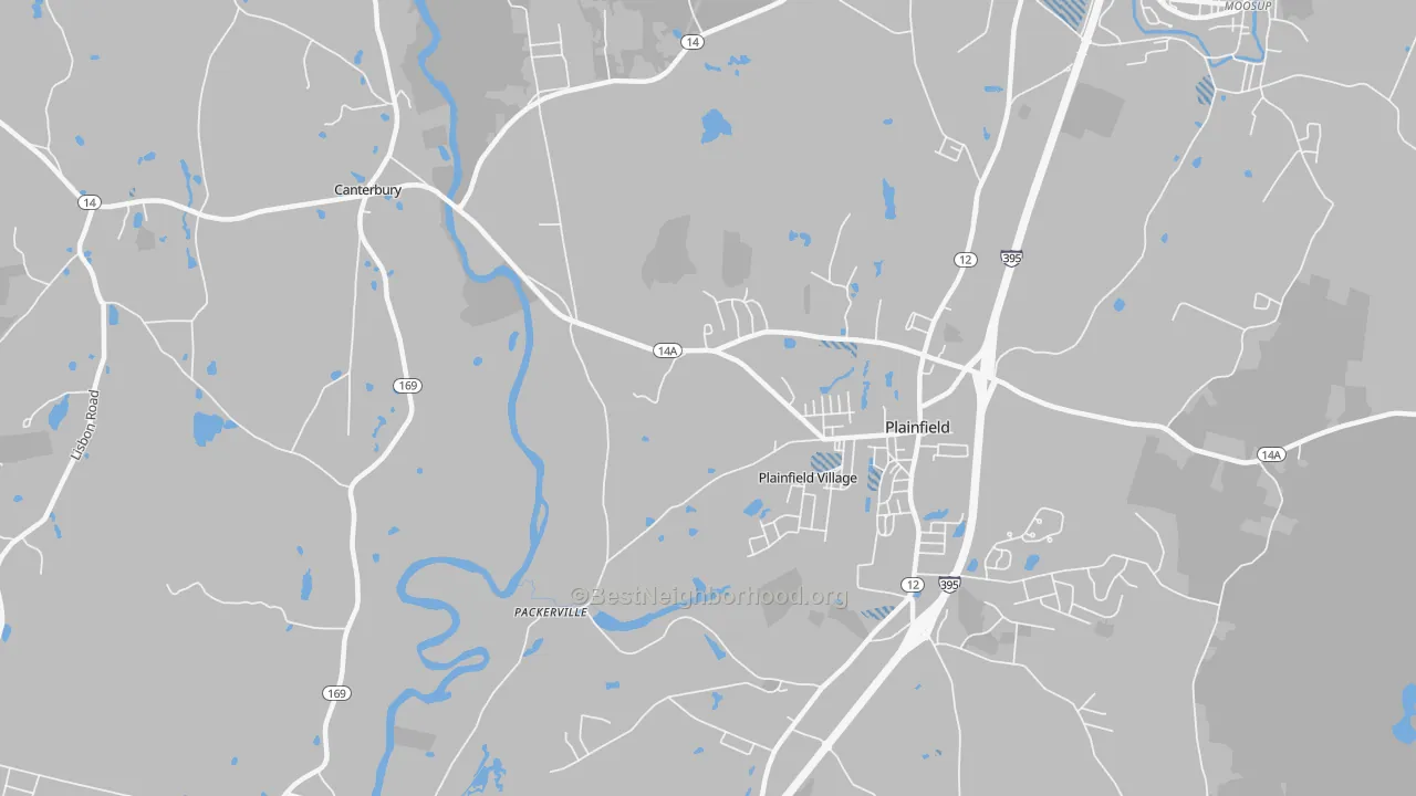 Transit Grade map of Plainfield Village, CT