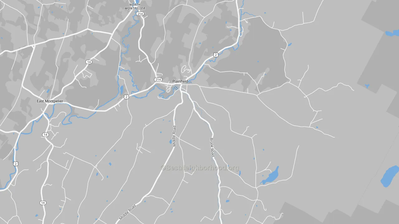 Transit Grade map of Plainfield, VT