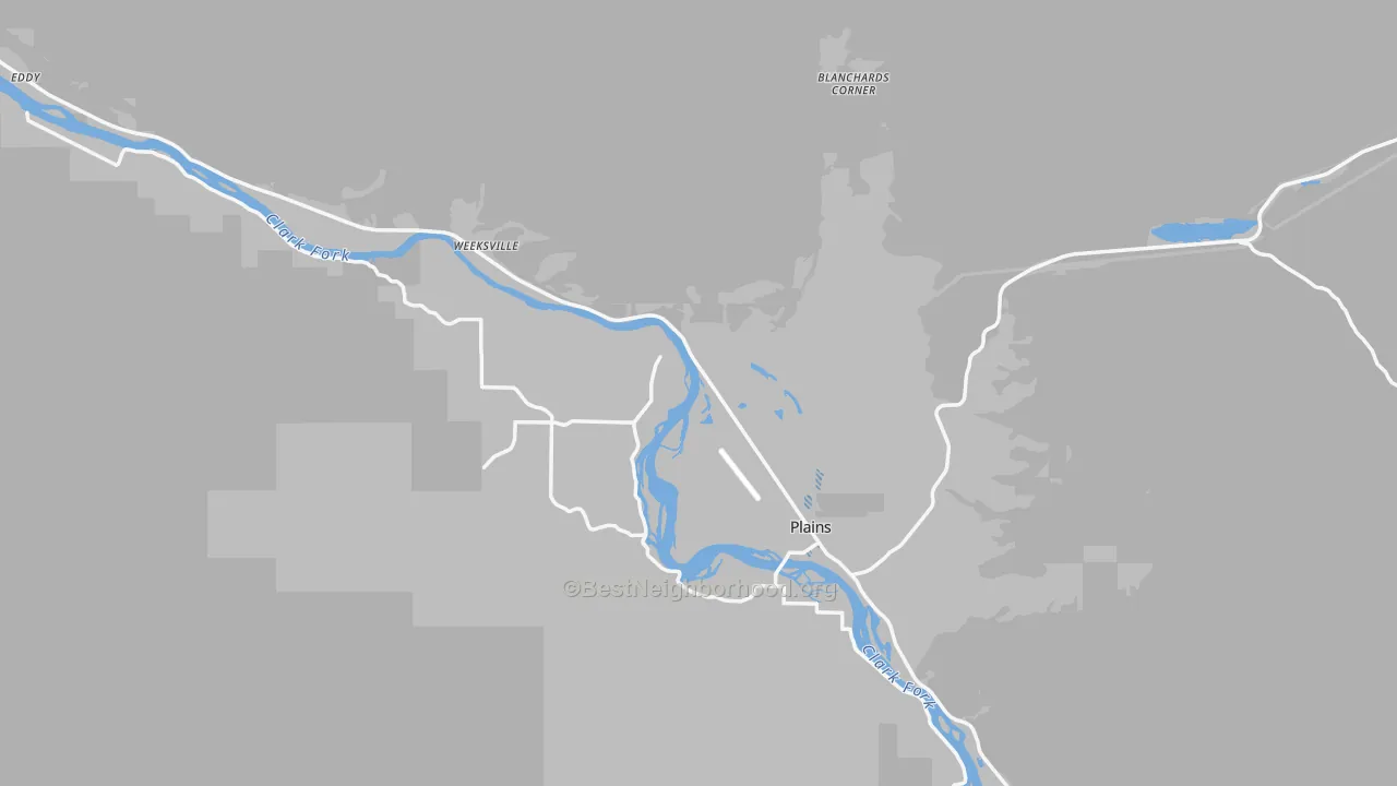 Transit Grade map of Plains, MT