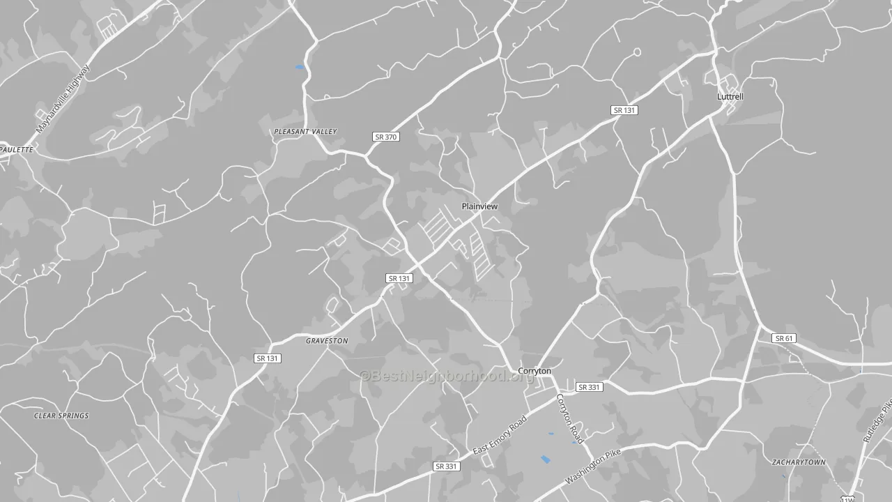 Transit Grade map of Plainview, TN