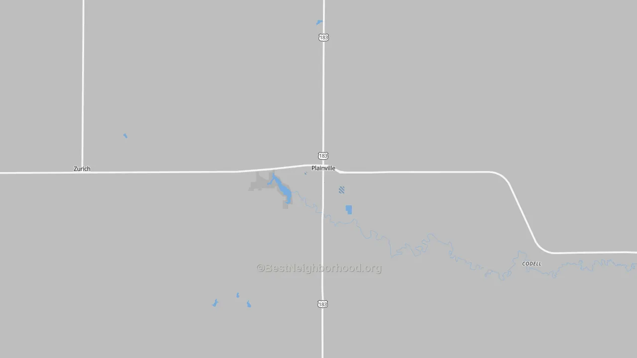 Transit Grade map of Plainville, KS