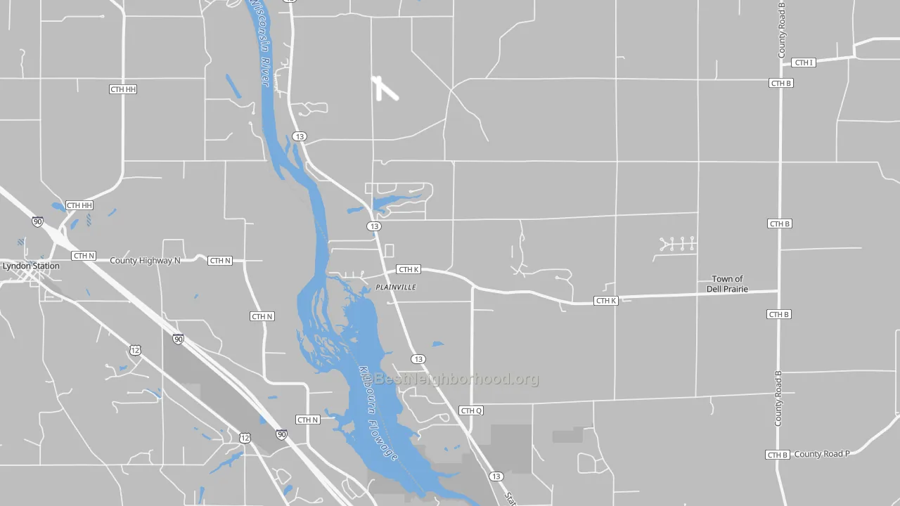 Transit Grade map of Plainville, WI
