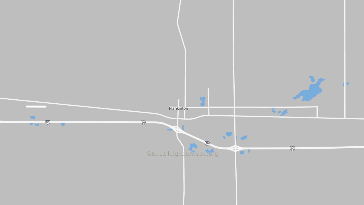 Transit Grade map of Plankinton, SD