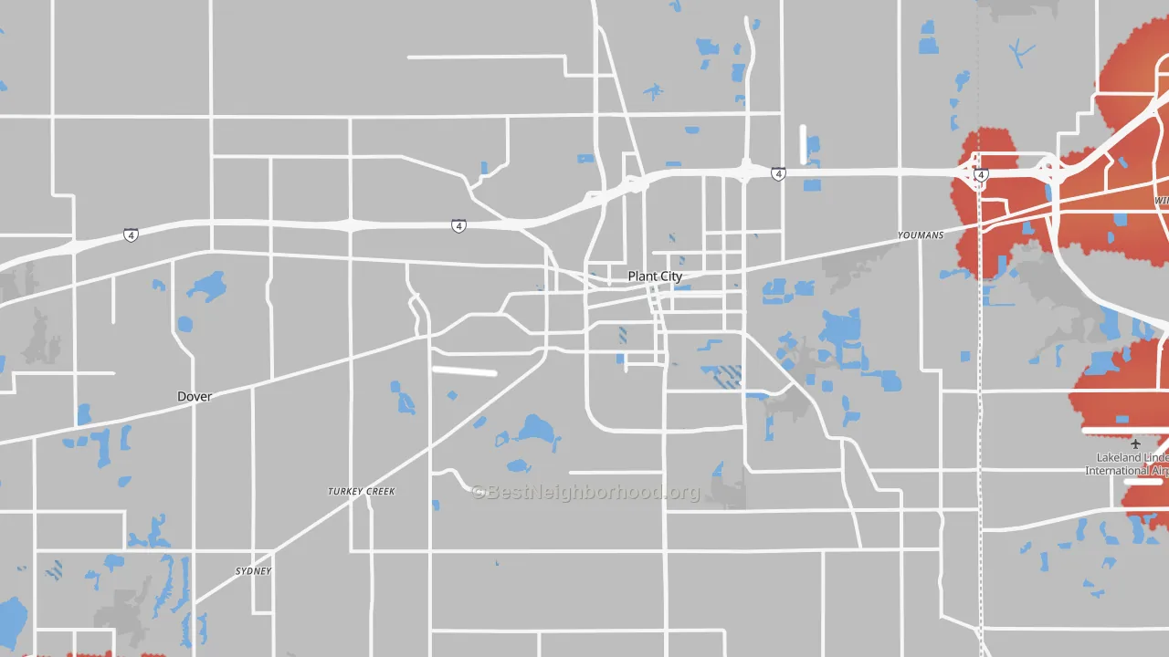 Transit Grade map of Plant City, FL