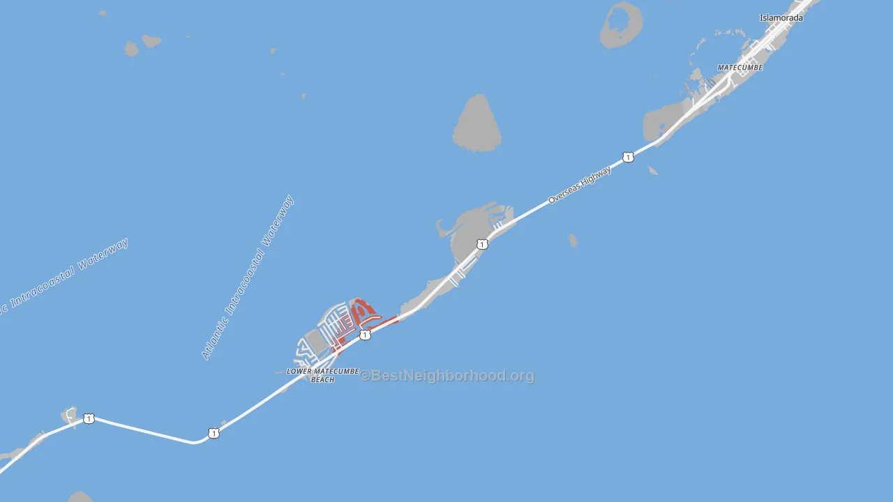Transit Grade map of Plantation Key, FL
