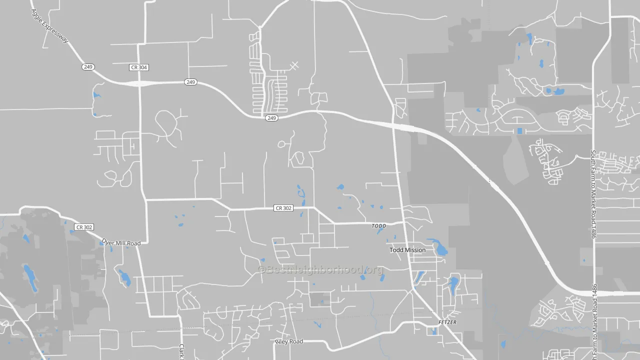 Transit Grade map of Plantersville, TX