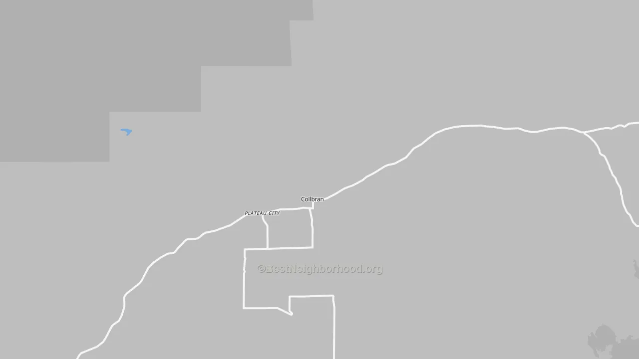 Transit Grade map of Plateau City, CO