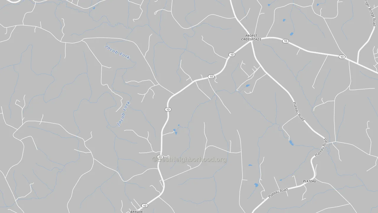 Transit Grade map of Plateau, NC