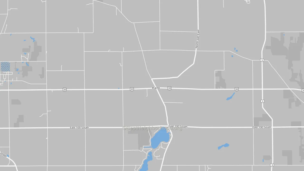 Transit Grade map of Plato, IN