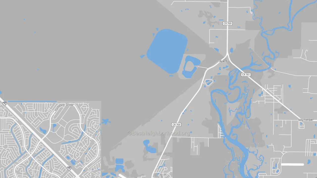 Transit Grade map of Platt, FL