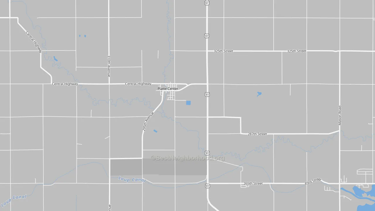 Transit Grade map of Platte Center, NE