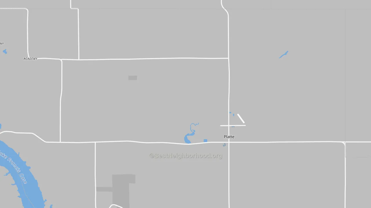 Transit Grade map of Platte, SD