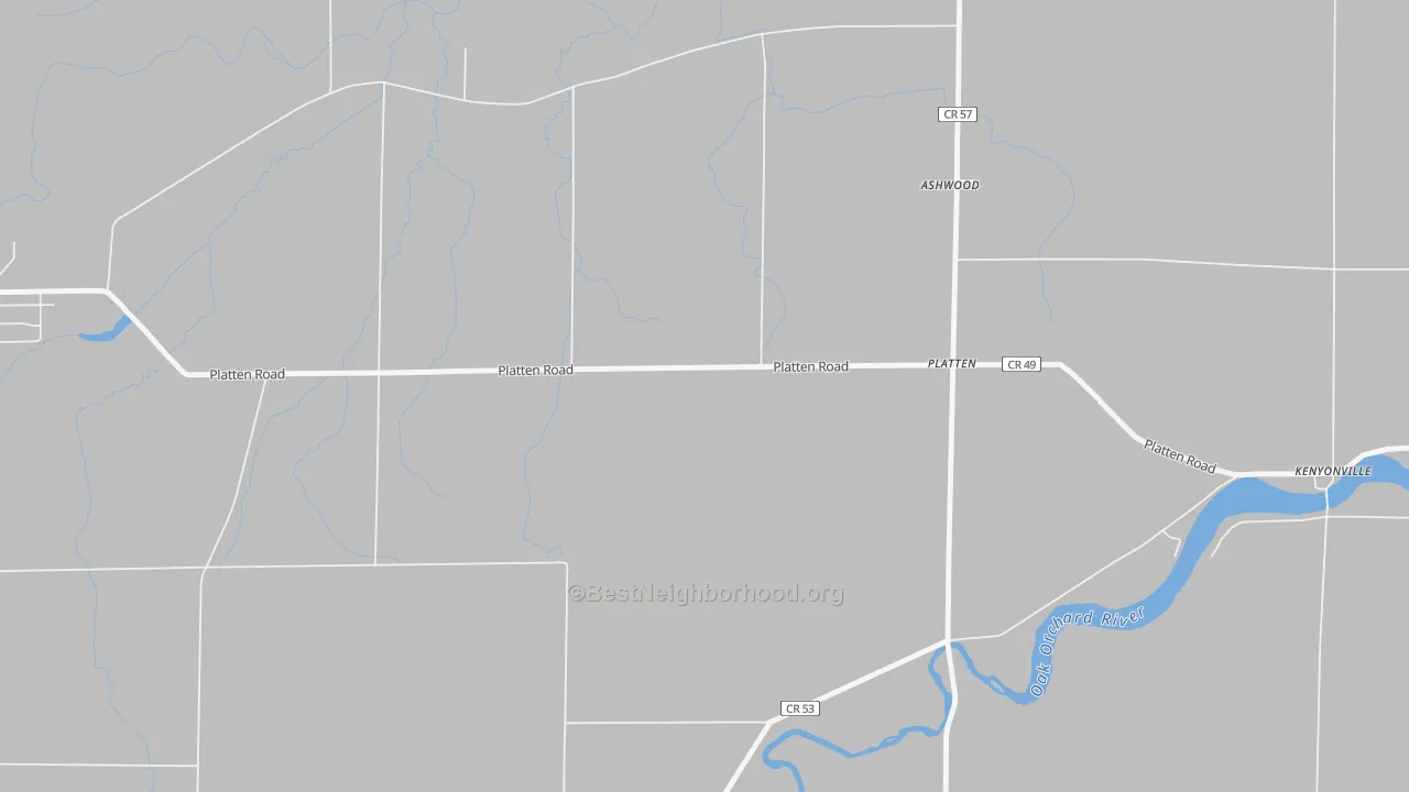 Transit Grade map of Platten, NY