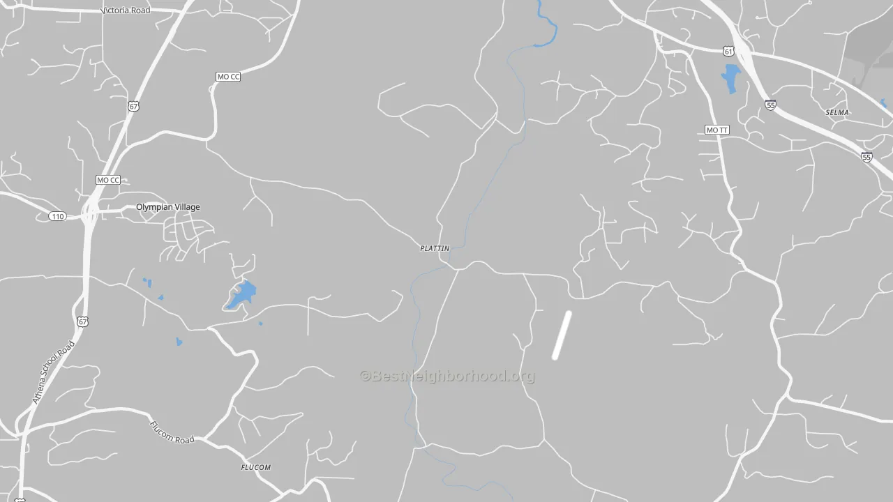 Transit Grade map of Plattin, MO