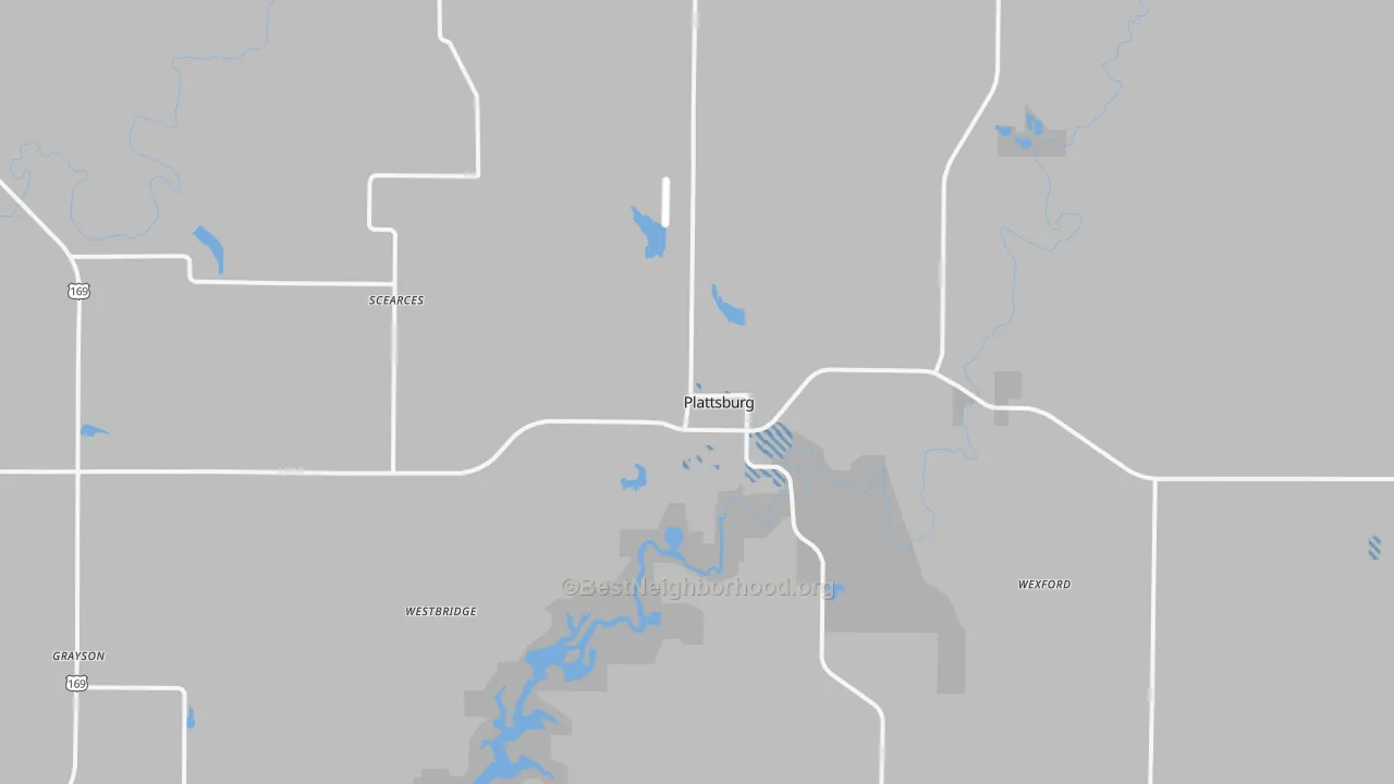 Transit Grade map of Plattsburg, MO