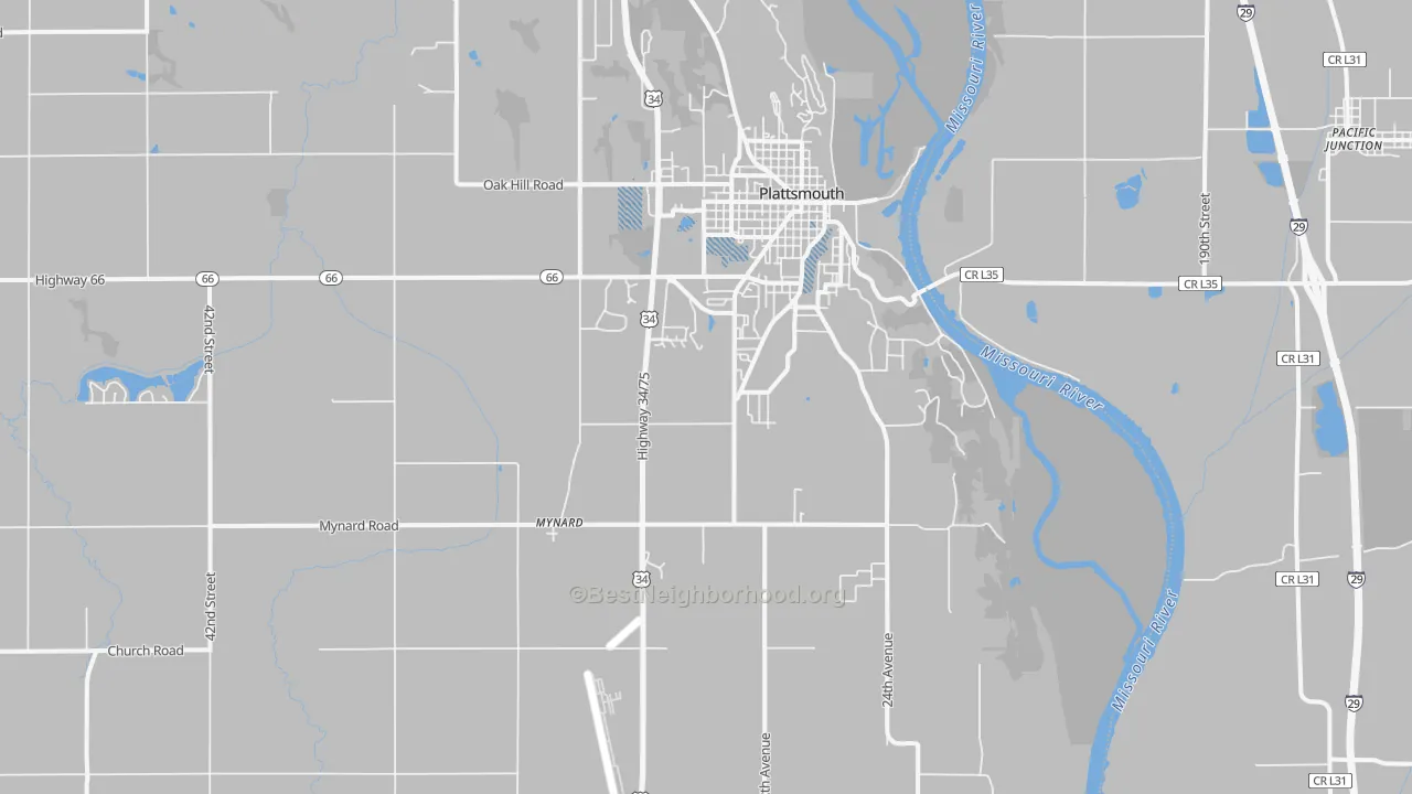Transit Grade map of Plattsmouth, NE