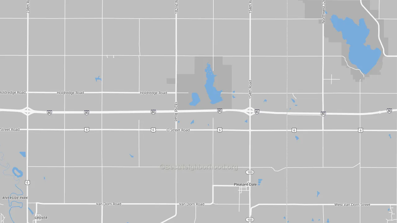 Transit Grade map of Pleasant Dale, NE