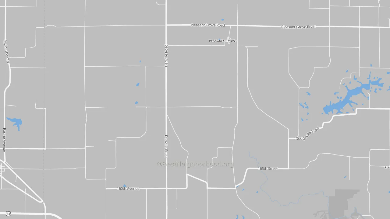 Transit Grade map of Pleasant Grove, IA