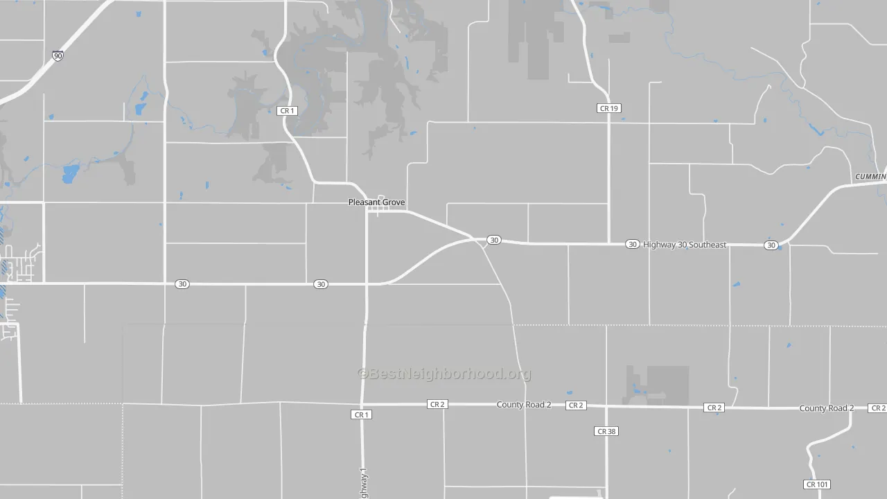 Transit Grade map of Pleasant Grove, MN