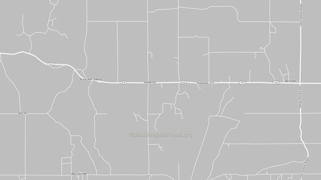 Transit Grade map of Pleasant Grove, MS