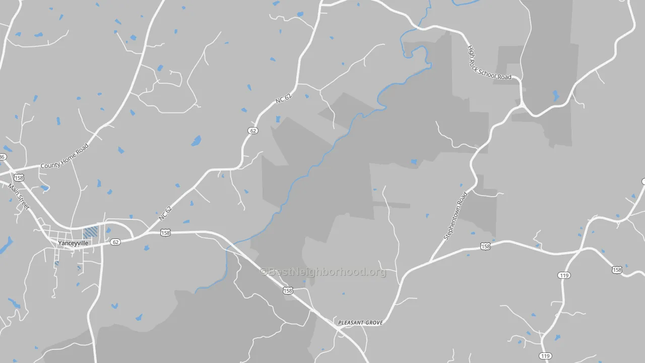 Transit Grade map of Pleasant Grove, NC