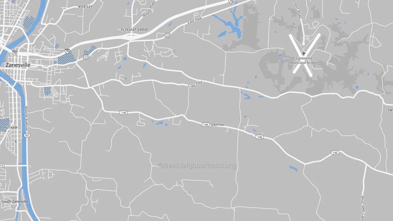 Transit Grade map of Pleasant Grove, OH