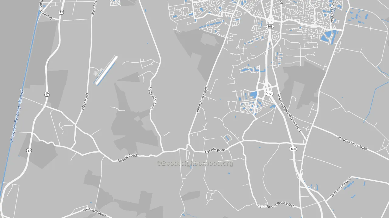 Transit Grade map of Pleasant Grove West, Chesapeake, VA