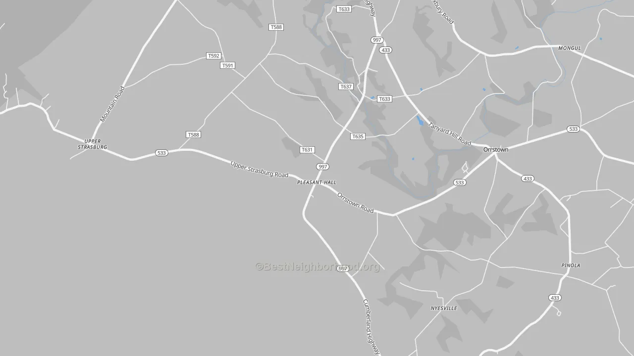 Transit Grade map of Pleasant Hall, PA