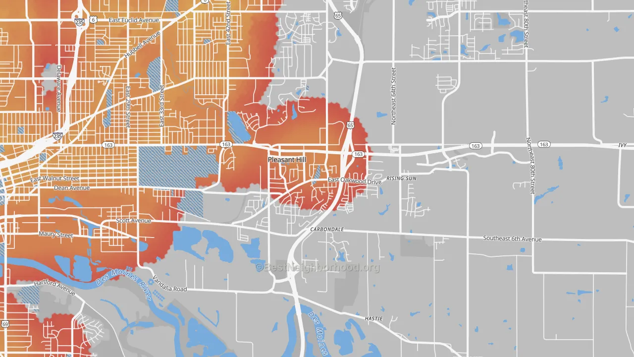 Transit Grade map of Pleasant Hill, IA