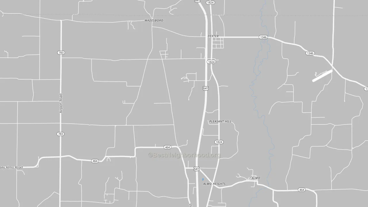 Transit Grade map of Pleasant Hill, KY