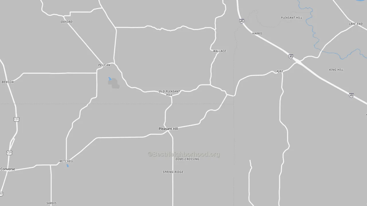 Transit Grade map of Pleasant Hill, LA