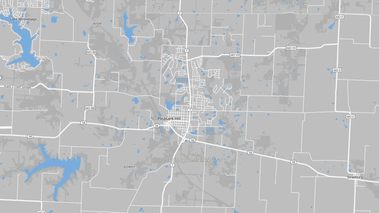 Transit Grade map of Pleasant Hill, MO