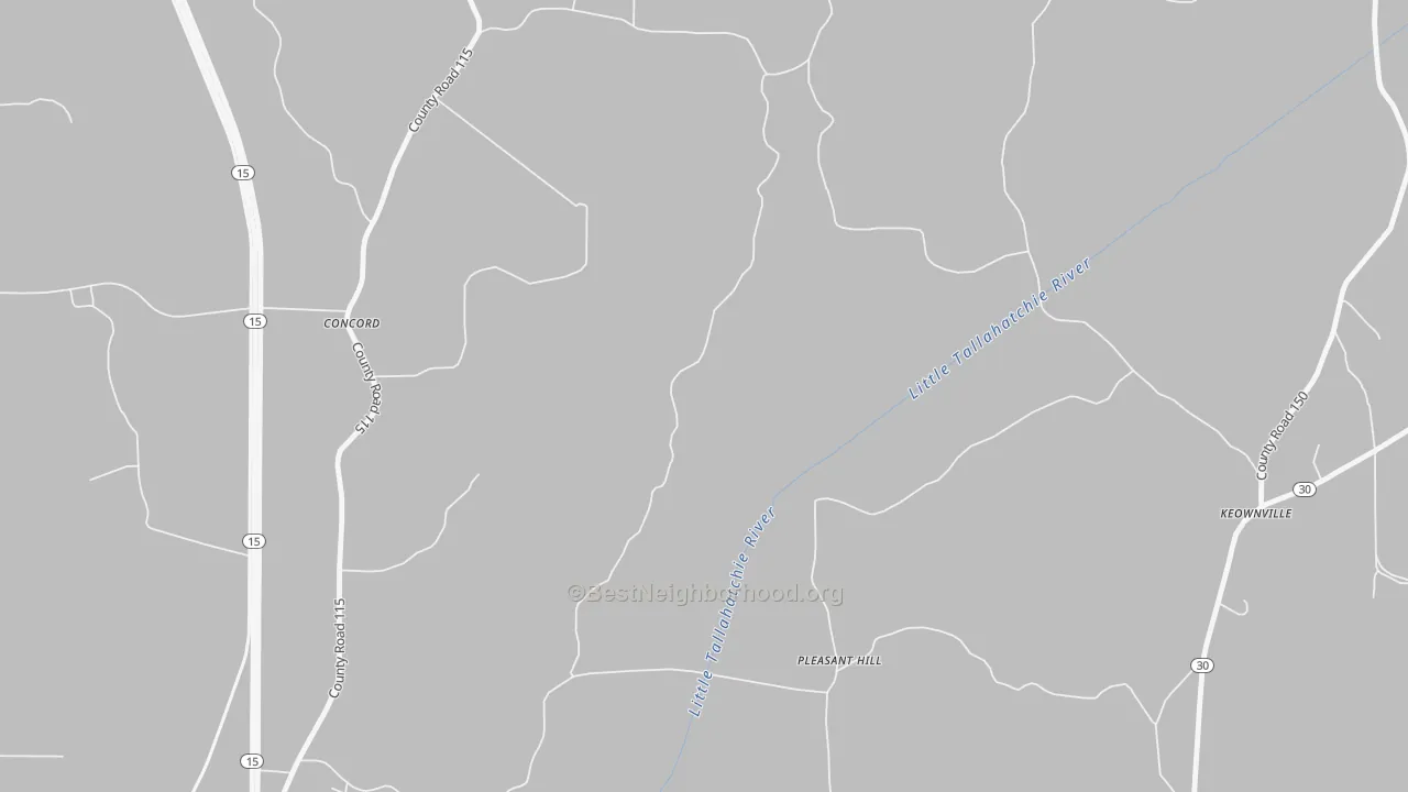 Transit Grade map of Pleasant Hill, MS