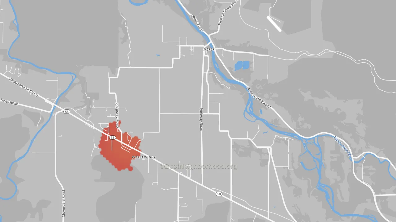 Transit Grade map of Pleasant Hill, OR