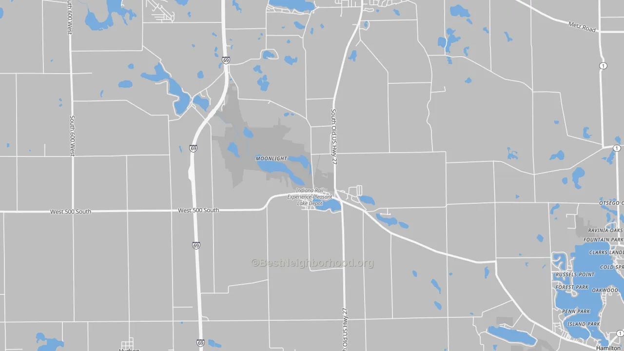Transit Grade map of Pleasant Lake, IN
