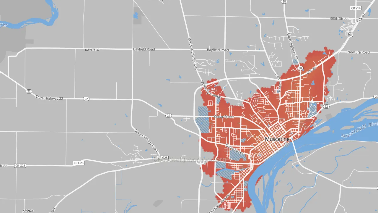 Transit Grade map of Pleasant Prairie, IA