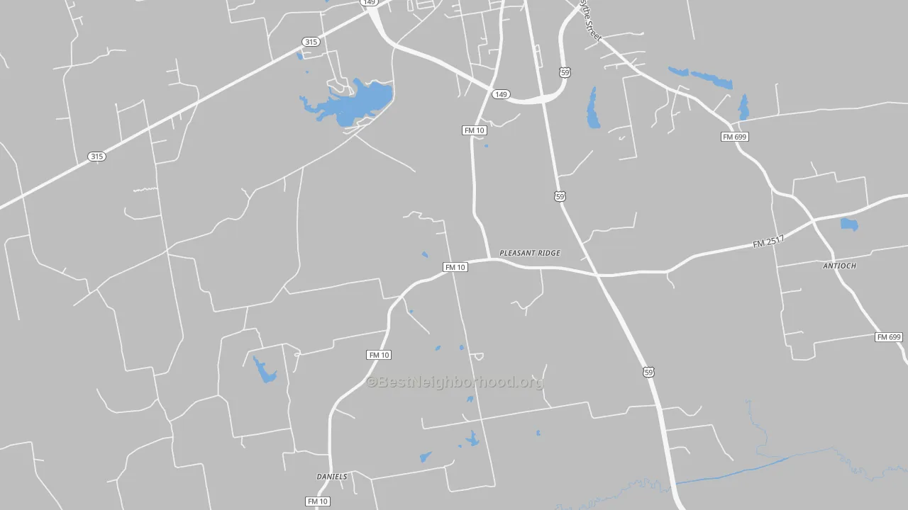 Transit Grade map of Pleasant Ridge, TX