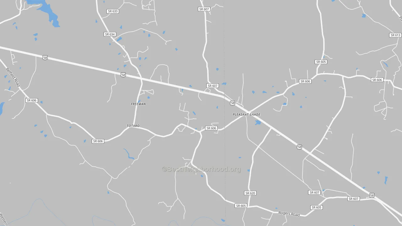 Transit Grade map of Pleasant Shade, VA